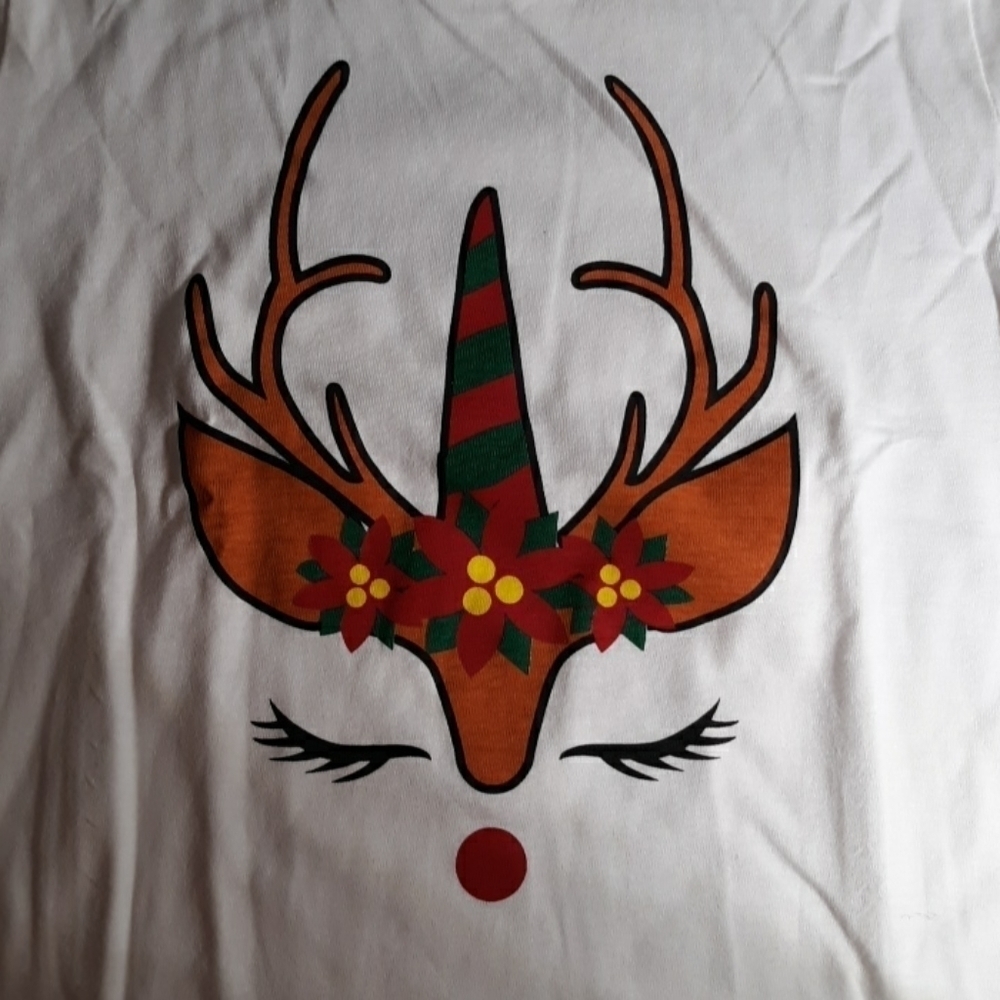 New girls 10/12 unicorn Christmas shirt